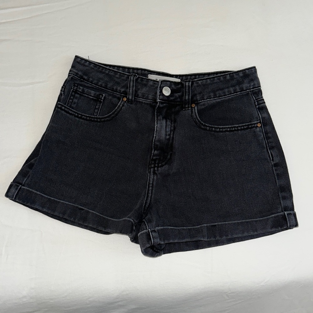 PacSun Black Wash Mom Denim Shorts